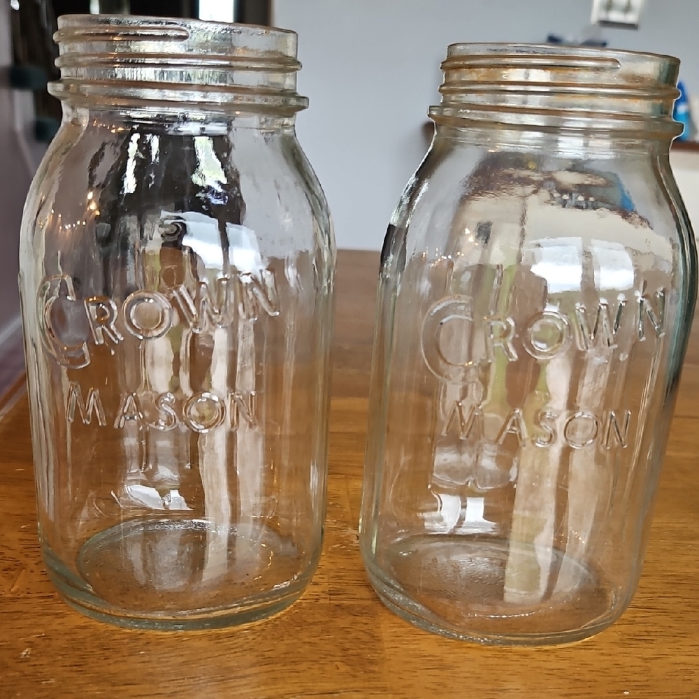 Crown Mason Glass Jars